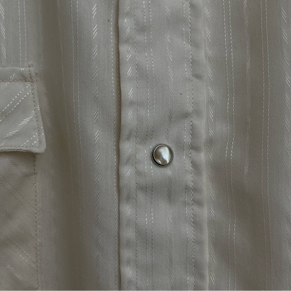 Sears Mens store 1960s - vintage classic Western Pearl snaps size L - Long tails - Picture 6 of 7
